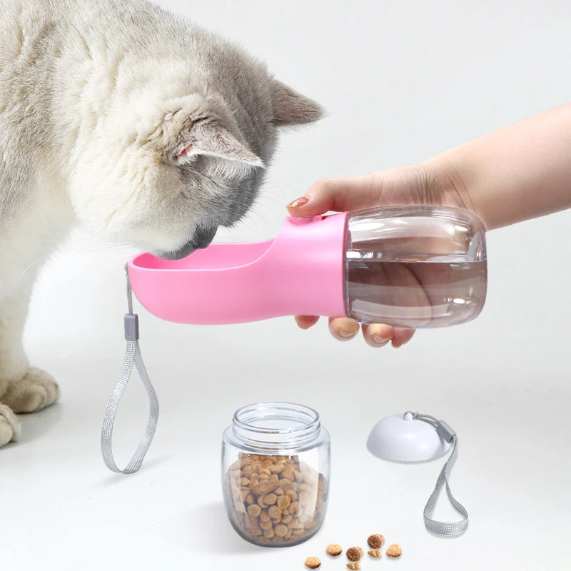 Best Dog / Cat Portable Water Bottle With Food Container