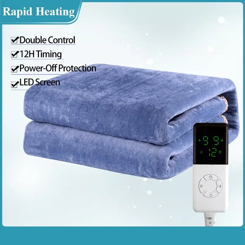 Thermal Soft Sleep Warming Winter Fleece Electric Blanket