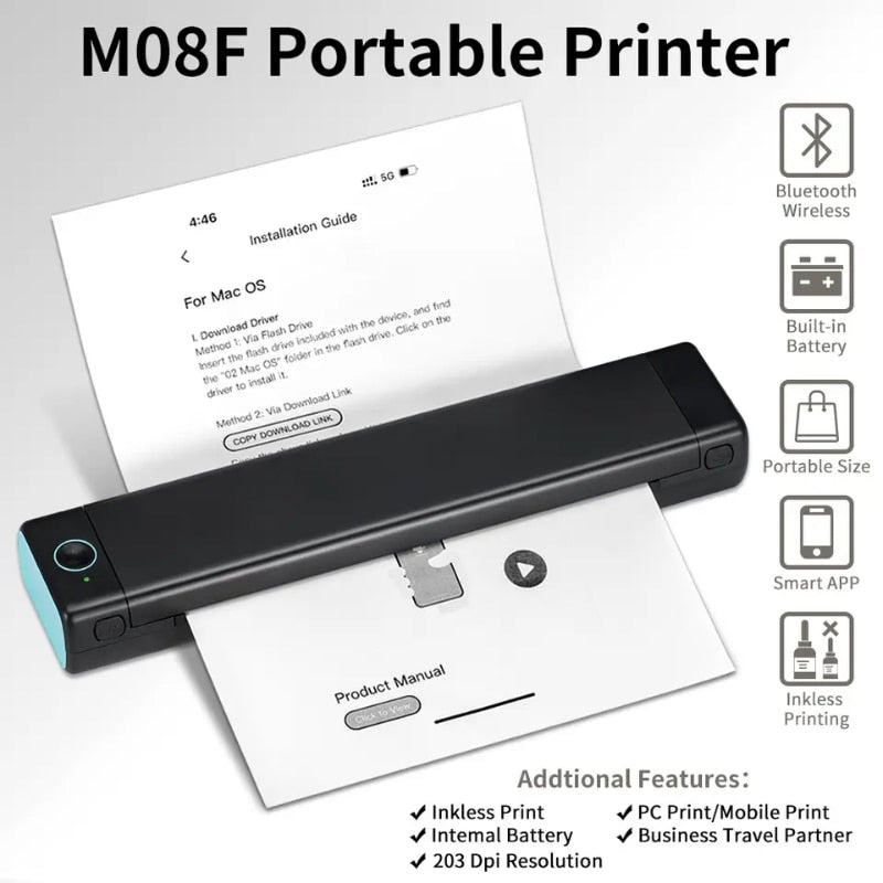 Portable Thermal Printer A4