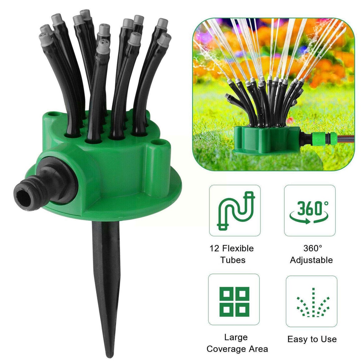 Garden Sprinkler 360 Degree Rotating